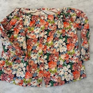 Gap girls multi color floral top size Xs
